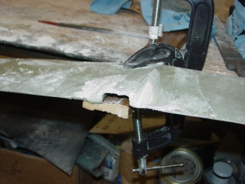 I am starting to file the glass away.