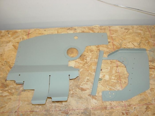 Some of the baffeling parts after priming.