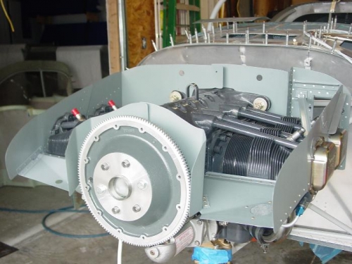 Here you can see all four sections of baffeling on the engine.