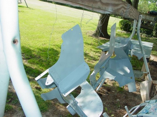 Here are the parts drying outside.