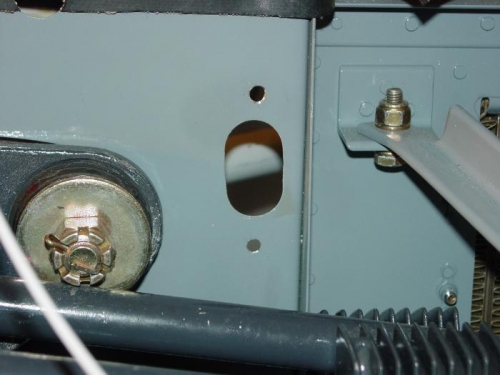 Drilled the screw holes for the wire seal .