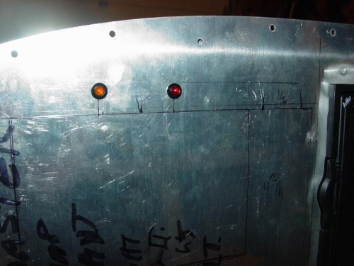 Located the warning lights above where the Dynon D-180 will be installed.