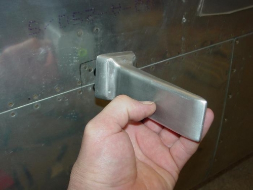 Locating the mounting holes for the pitot tube.