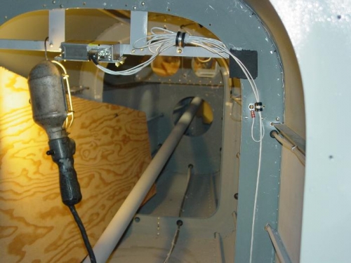 I ran 5the wiring down one of the bulk heads