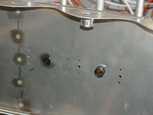 Locating the nutplates for the covers.