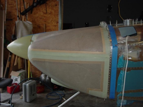 Fitting the lower cowl.