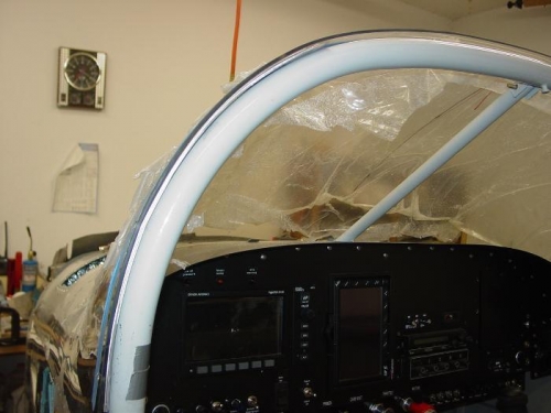 Here is the shim on the left side to bring the windshield out where it belongs.