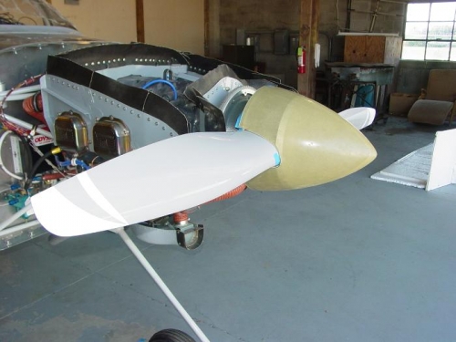 Fit the spinner to the prop.