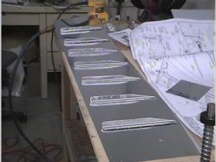 Overall view of the stifners lying in place before being primed