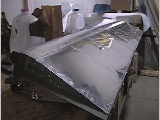 Left view of the finished right flap.