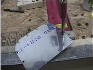 Dimpling inspection plates for #6 screws.