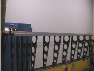 Wing set up after being rivited.