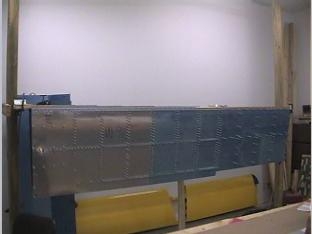 Top skins clecoed and drilled.