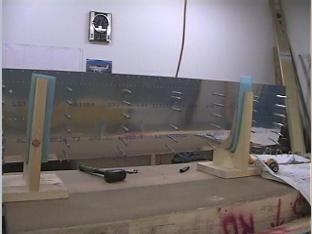 Finished clecoeing the right fuel tank.