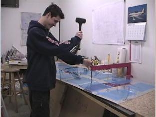 Jake dimpling one of the top skins.