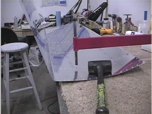 Dimpling the skin for the leading edge.