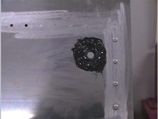Inside of the sealed fuel drain.