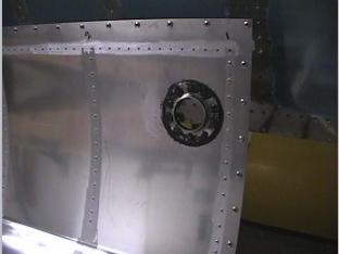 Inside view of the filler cap on the right fuel tank.