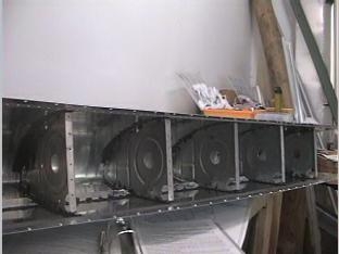 View of left fuel tank with five of the ribs in place.