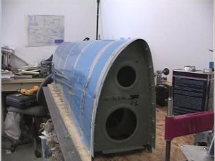 Finished riviting the skin to the ribs.