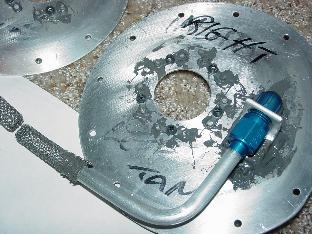 Showes the anti rotation bracket with the fuel picup tubes.