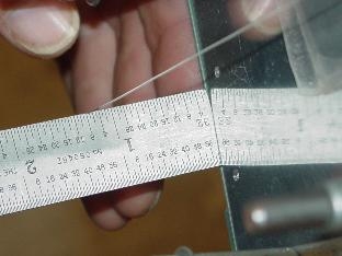 Checking for wing twist on the outboard side of the wing.