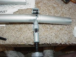 Cutting the control rod to length.