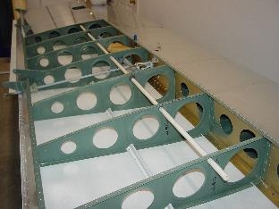 Showes an over all view of the conduit in the ribs.