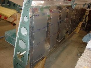 Her is one of the bottom sections partially rivitted on.