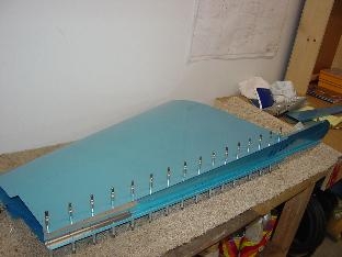 Clecoed and drilled the skin to the main spar.