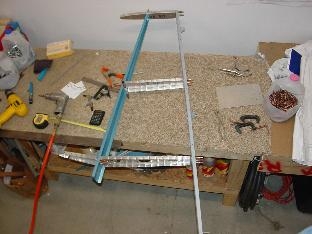 This shows the framework clecoed together.