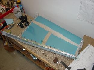 This is one view of riviting the skin on.