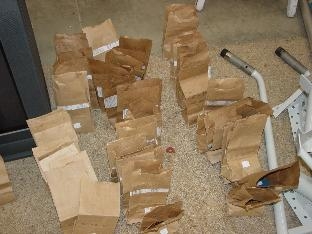 Unpacking all the bags holding all the rivits and bolts.