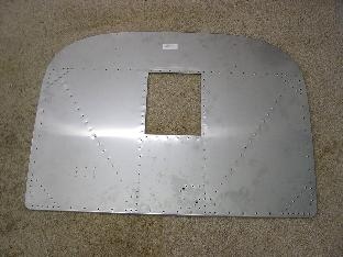 This showes the finished firewall after being dimpled.