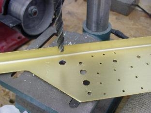 Here I am drilling out a bushing hole.