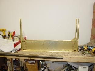 Here are the center sections with the side plates clecoed on.