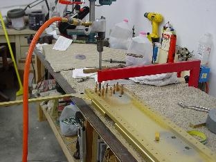 Here the side plates are ready to be rivited on.