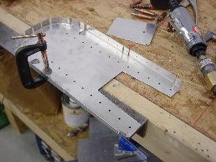 Here I notched out part of the bulkhed per plans.