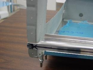 Here the J channel is fitted to the forward bulkhead.