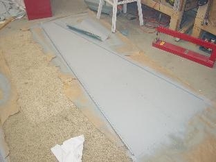 Here is the bottom panel and the tail cone in primer.