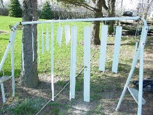 Here are the larger parts after being primed.