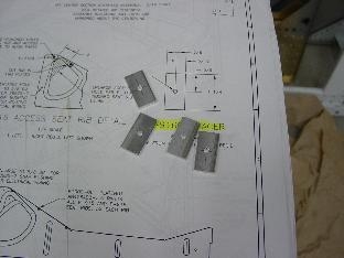 Here are the shims that will locate behind the seat ribs.