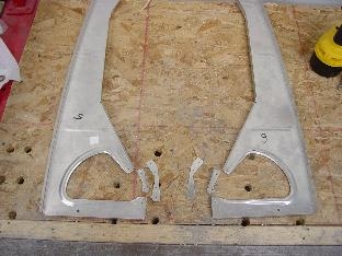 Here are two seat ribs with sections removed to fit the control