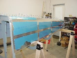 Here is one side of the aft fuselage after riviting.