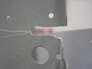 Here is a view after I trimed but before I cleaned up the gap.