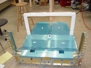 here you can see the side doublers clecoed to the bulkhead.