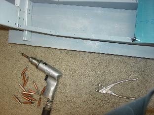 Here you can see wher I drilled the holes into the seat rib.