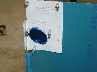 Here I am laying out the hole for the gear to stick through.