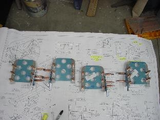 here are all four peddles drilled and clecoed together.