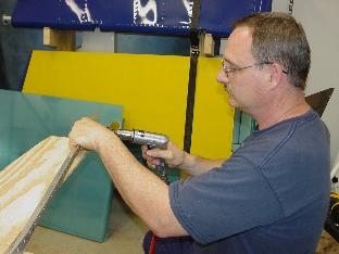 Here I am countersinking the longeron.